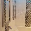 We designed and fitted this bathroom from scratch, Mixture of patterned, plain and mosaic tiles in bathroom