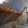 Mid-build, Bedroom ceiling timbers stripped and treated, hi performance insulation installed, ready for plasterboard